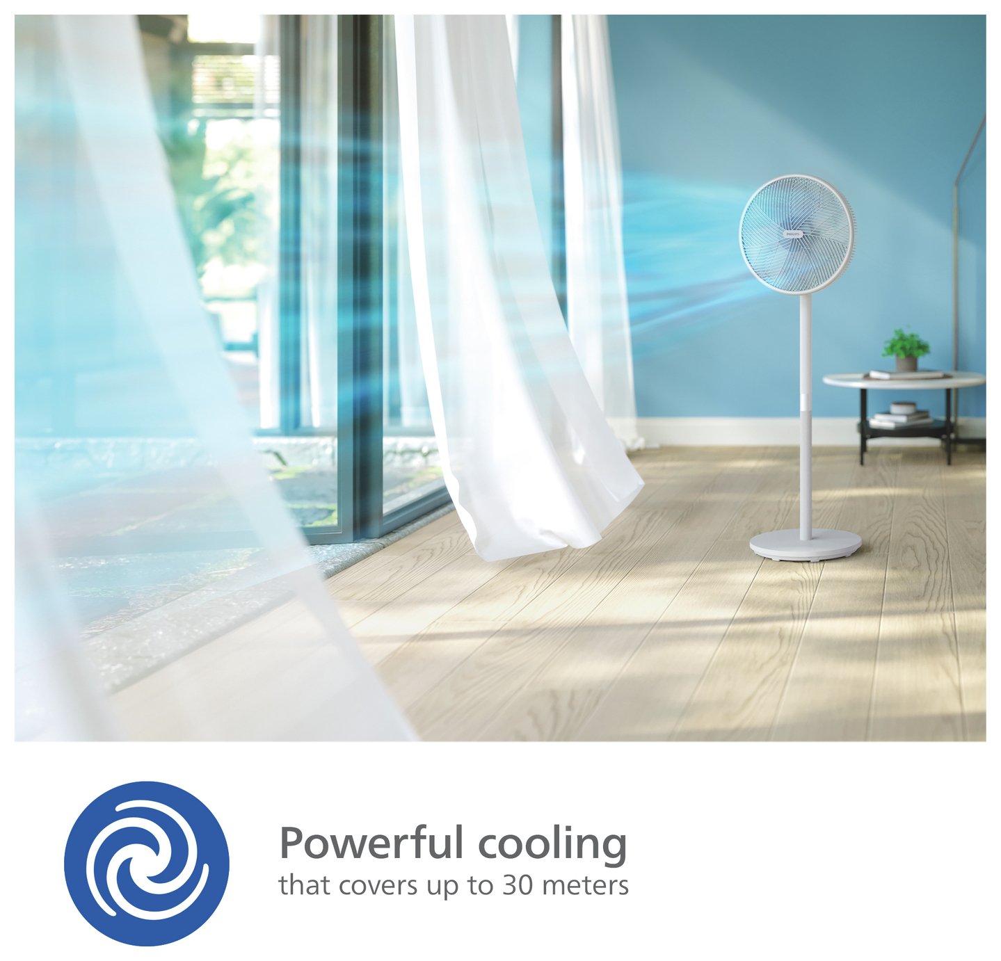 Philips White Pedestal Fan - 15 Inch