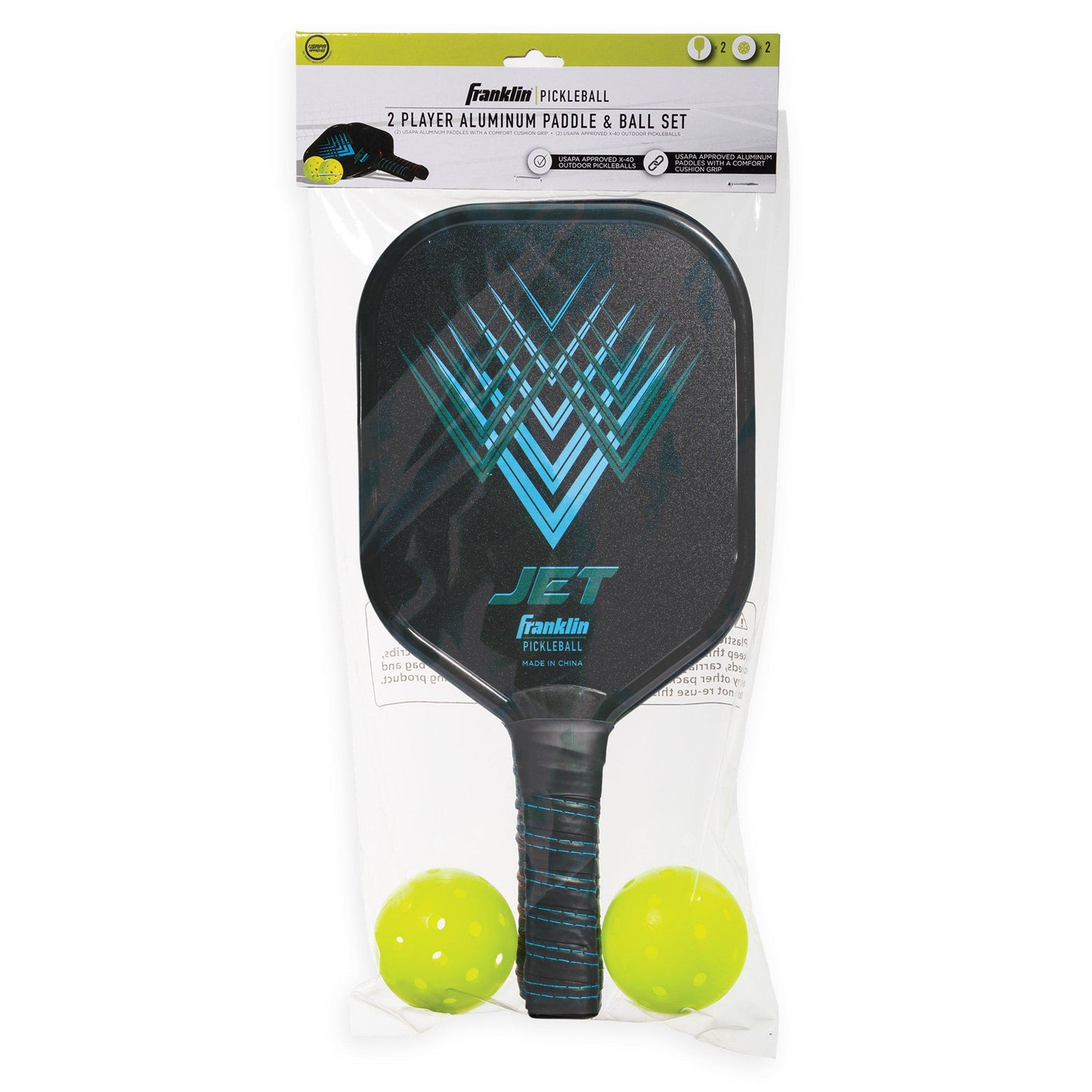 Franklin Sports Franklin Jet 2-Player Pickleball Paddle and Ball Set