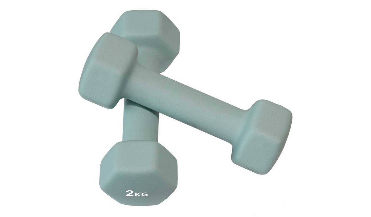 Pro Fitness Neoprene Dumbbells - 2 x 2kg