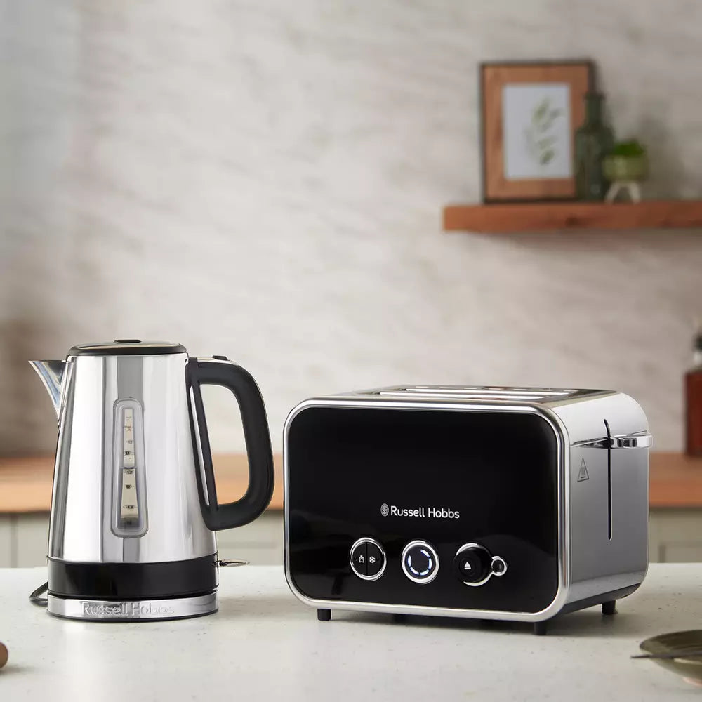 Russell Hobbs Luna Quiet Boil Black Jug Kettle 24283