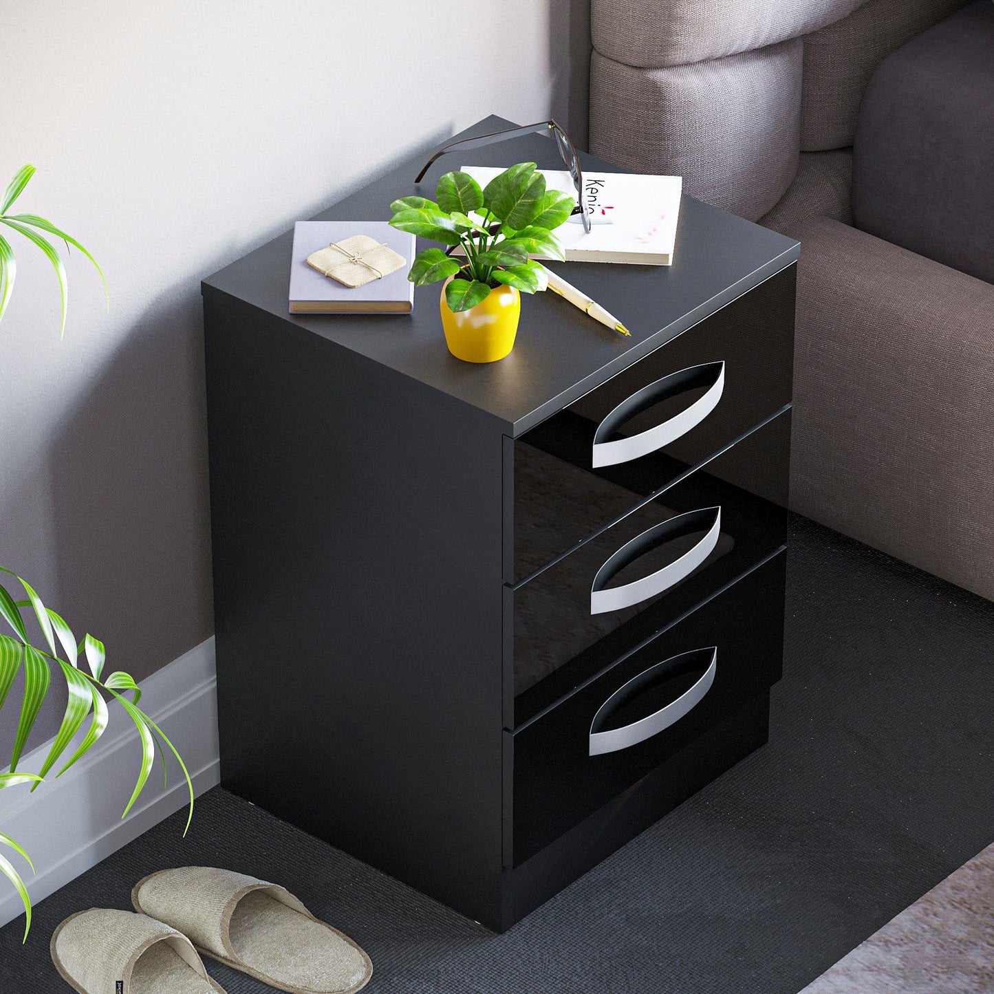 Lassic Vida Designs Hulio 3 Drawer Bedside Cabinet