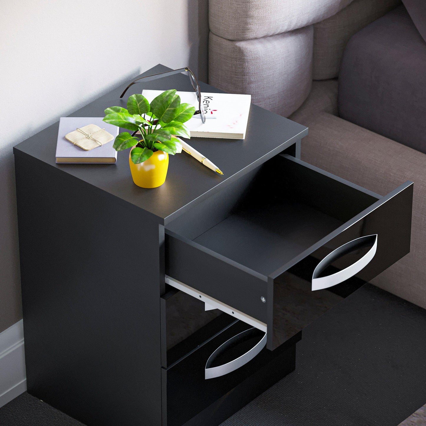 Lassic Vida Designs Hulio 3 Drawer Bedside Cabinet