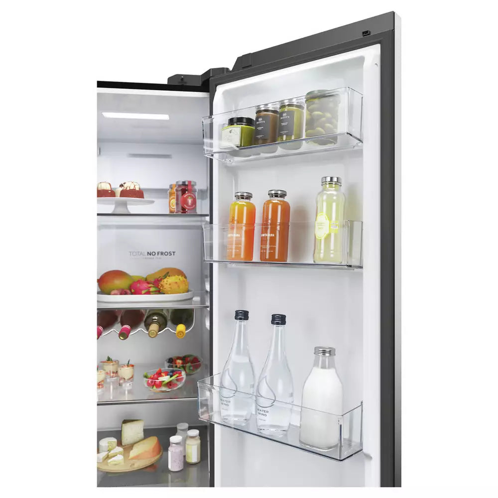 Haier HSW59F18EIPT American Fridge Freezer - Black