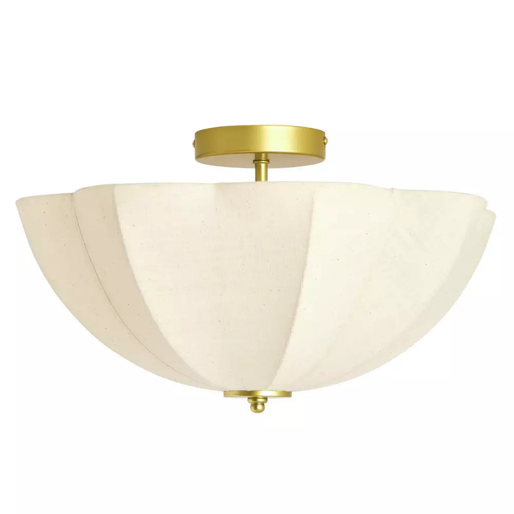Habitat Scalloped Uplighter Flush Ceiling light - Natural