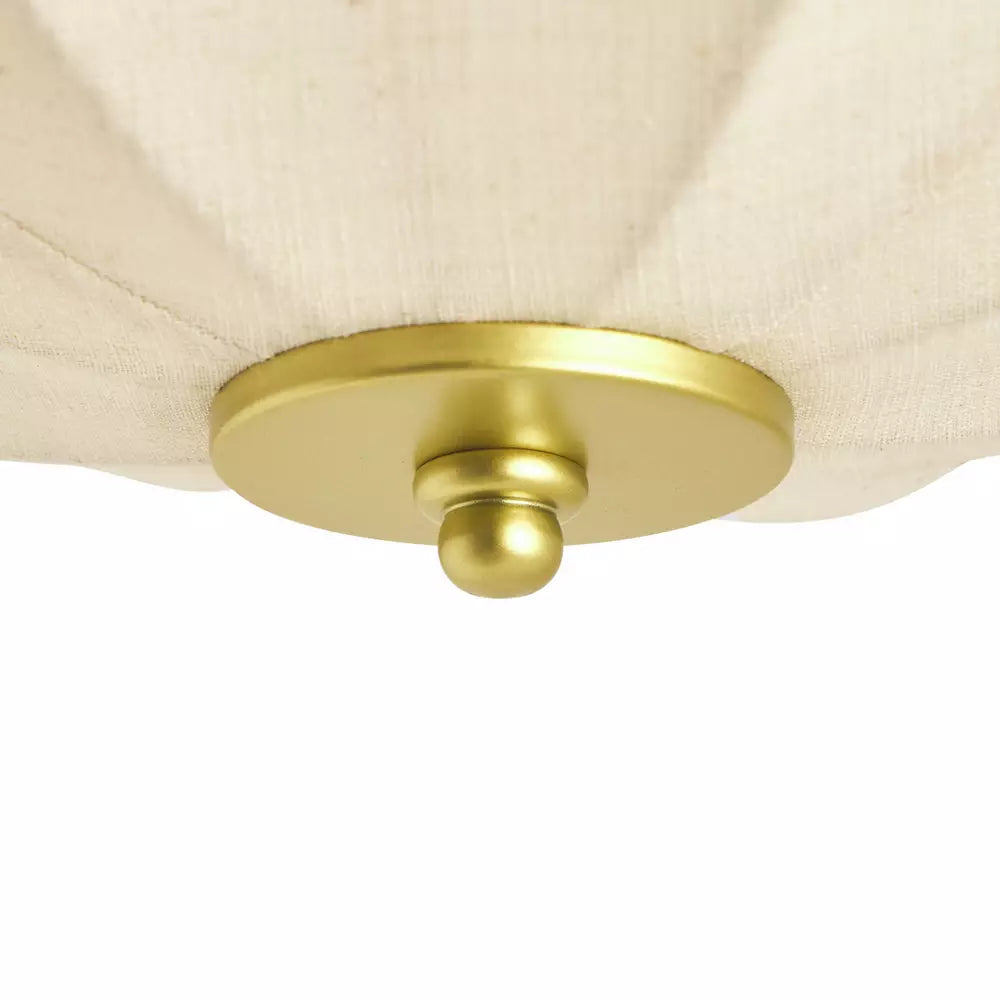 Habitat Scalloped Uplighter Flush Ceiling light - Natural