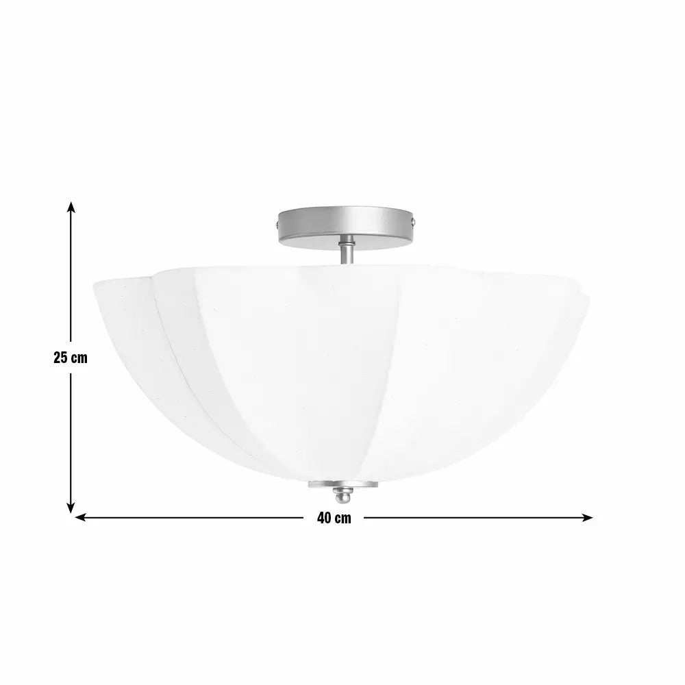 Habitat Scalloped Uplighter Flush Ceiling light - Natural