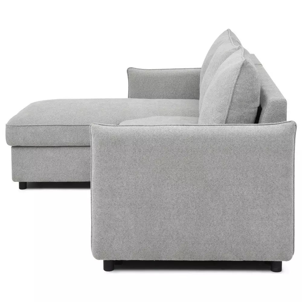 Kyoto Ruben Boucle Reversible Storage Corner Sofabed - Grey