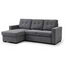 Kyoto Austin Fabric Reversible Corner Sofa Bed - Grey