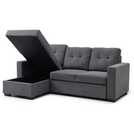 Kyoto Austin Fabric Reversible Corner Sofa Bed - Grey