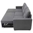 Kyoto Austin Fabric Reversible Corner Sofa Bed - Grey