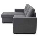 Kyoto Austin Fabric Reversible Corner Sofa Bed - Grey