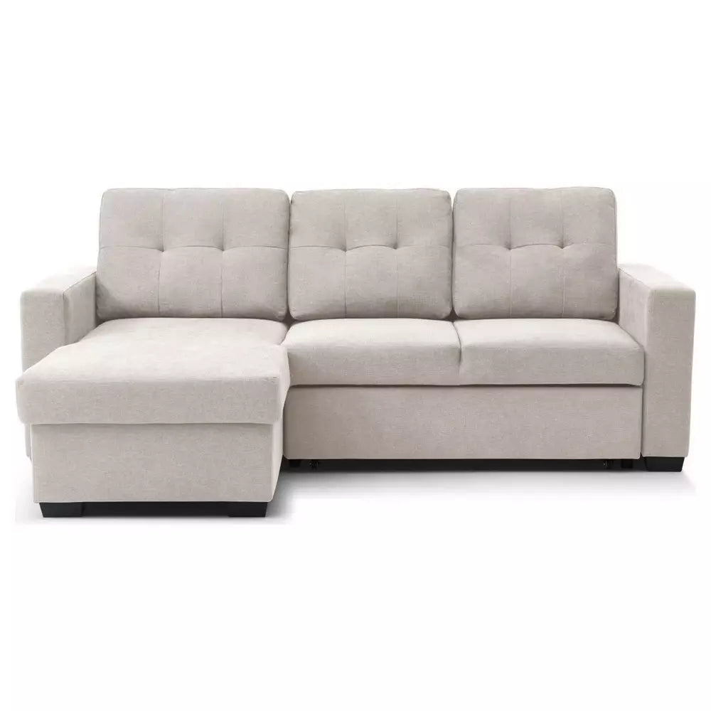 Kyoto Austin Fabric Reversible Corner Sofa Bed - Natural