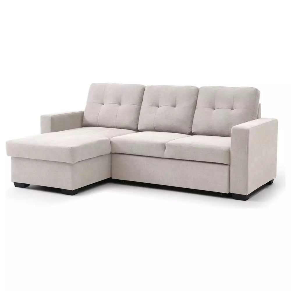 Kyoto Austin Fabric Reversible Corner Sofa Bed - Natural