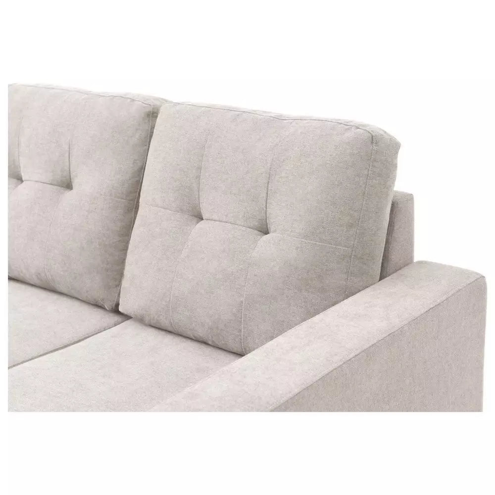 Kyoto Austin Fabric Reversible Corner Sofa Bed - Natural