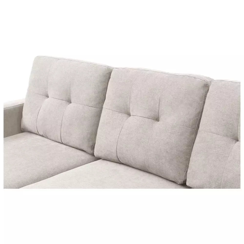 Kyoto Austin Fabric Reversible Corner Sofa Bed - Natural