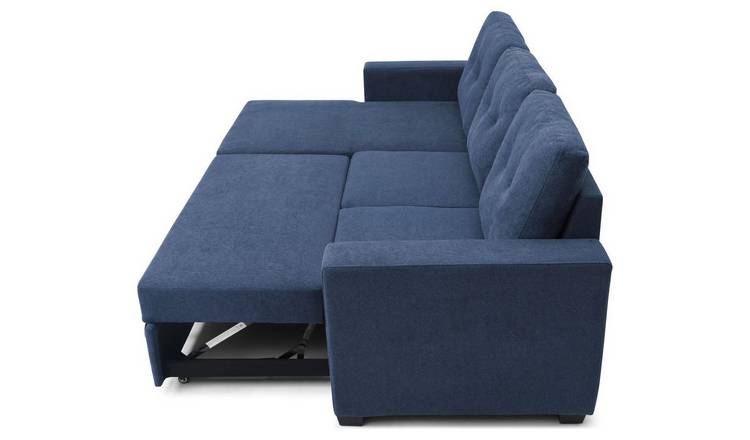 Kyoto Austin Fabric Reversible Corner Sofa Bed - Navy