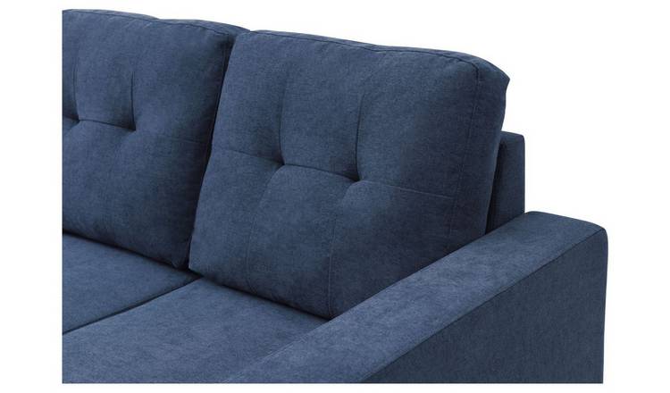 Kyoto Austin Fabric Reversible Corner Sofa Bed - Navy