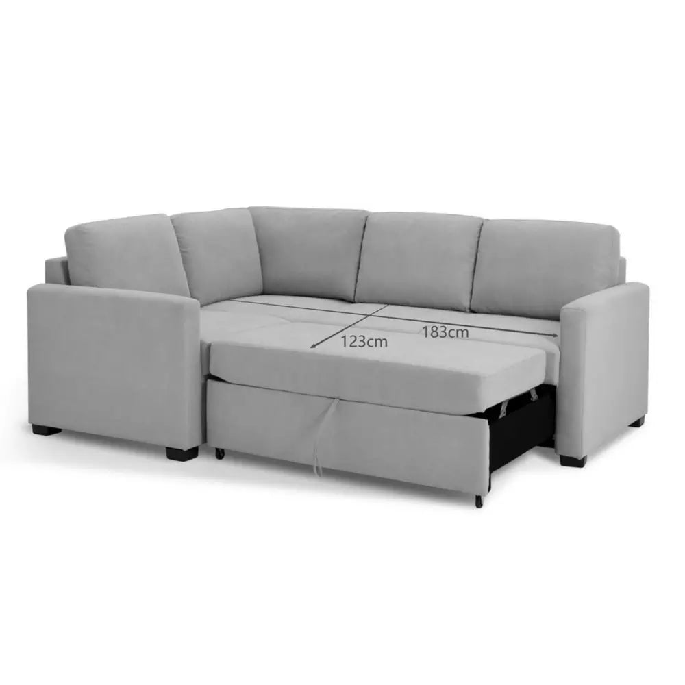 Habitat Reagan Fabric Left Hand Corner Sofa Bed - Charcoal