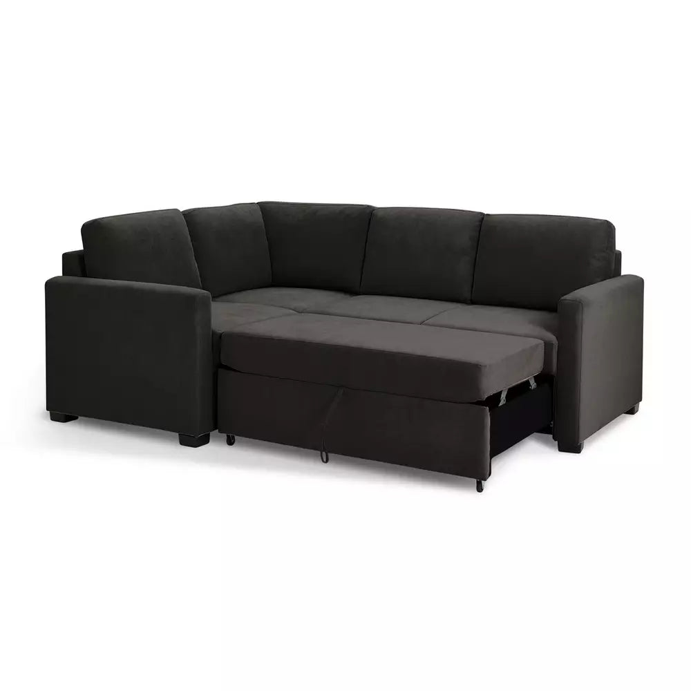 Habitat Reagan Fabric Left Hand Corner Sofa Bed - Charcoal