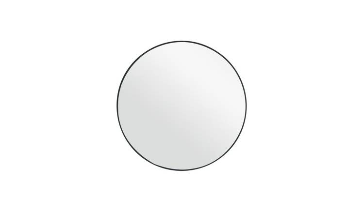 Habitat Black Round Wall Mirror - 50x50cm