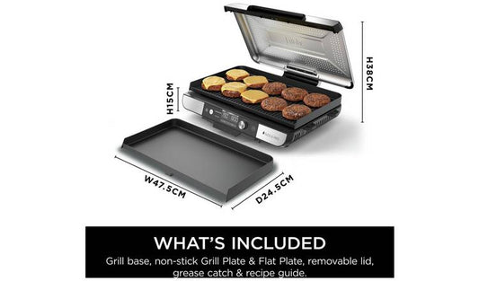 Ninja GX101UK Sizzle Pro XL Health Grill & Flat Plate