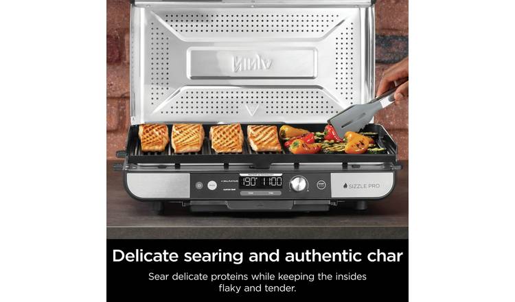 Ninja GX101UK Sizzle Pro XL Health Grill & Flat Plate