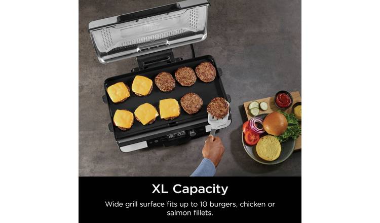 Ninja GX101UK Sizzle Pro XL Health Grill & Flat Plate