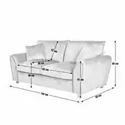 Argos Home Rosie Fabric 3 Seater Sofa - Grey