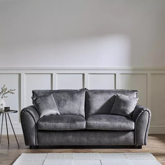 Argos Home Rosie Fabric 3 Seater Sofa - Grey