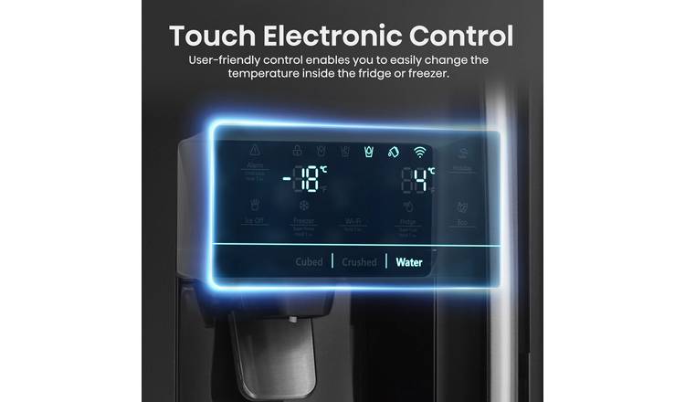 Hisense RS694N4IBE Fridge Freezer - Black