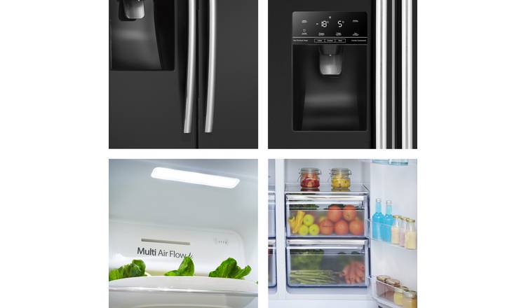 Hisense RS694N4IBE Fridge Freezer - Black