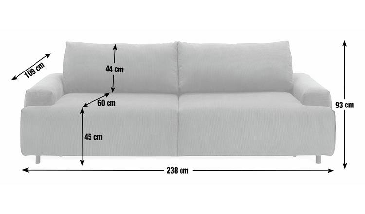 Habitat Julien Fabric 4 Seater Sofa Bed - Natural