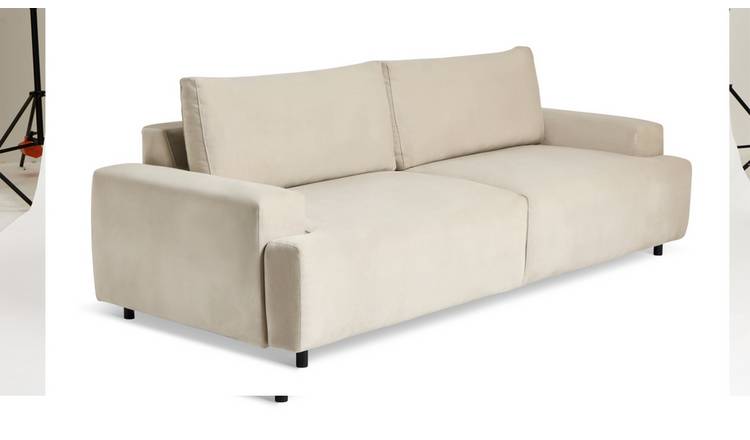 Habitat Julien Fabric 4 Seater Sofa Bed - Natural