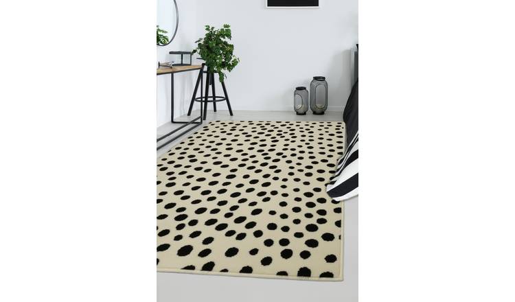 Homemaker Spot Monochrome Cut Pile Rug - 120x160cm