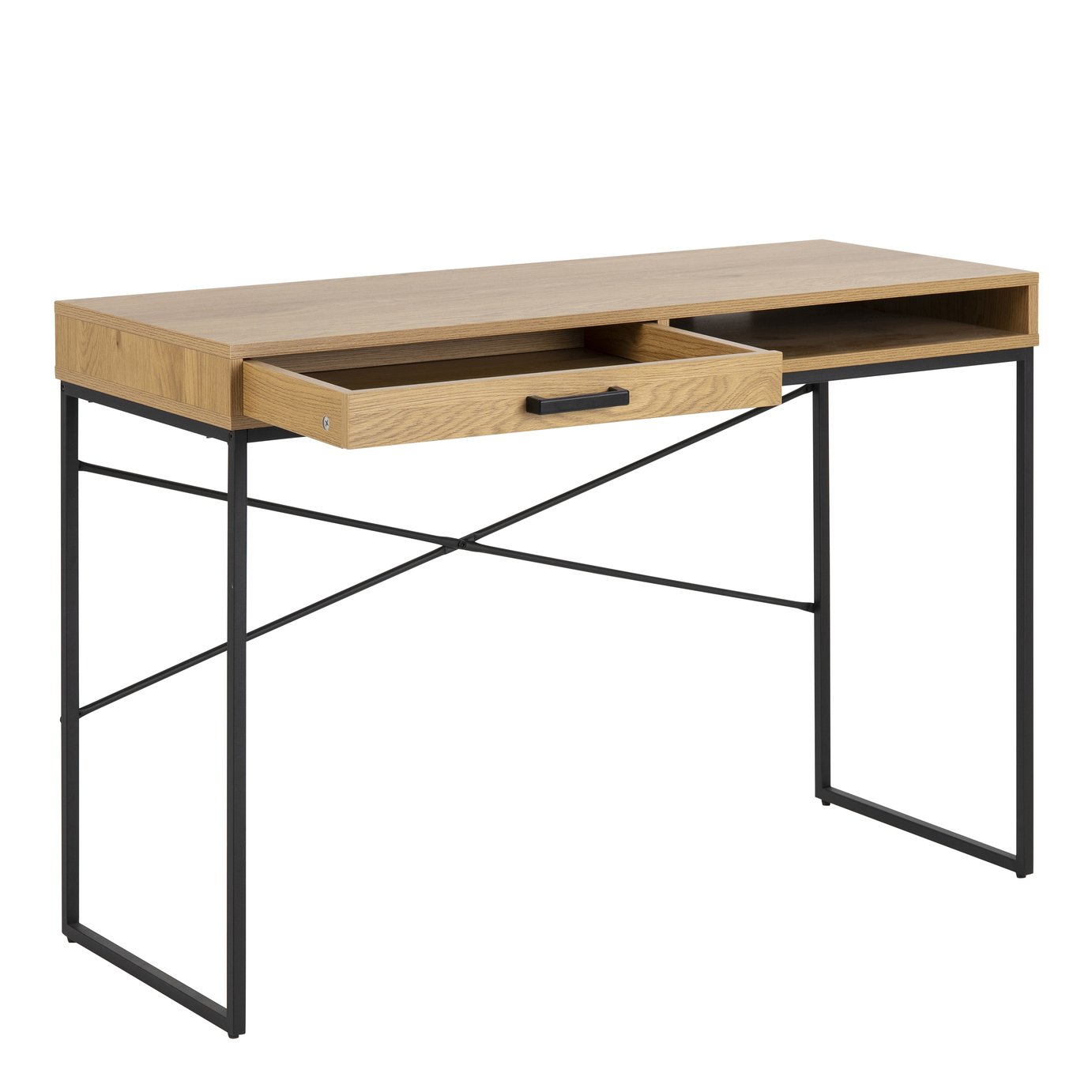 Furniture To Go Seaford 1 Drawer Office Desk - Light Wood