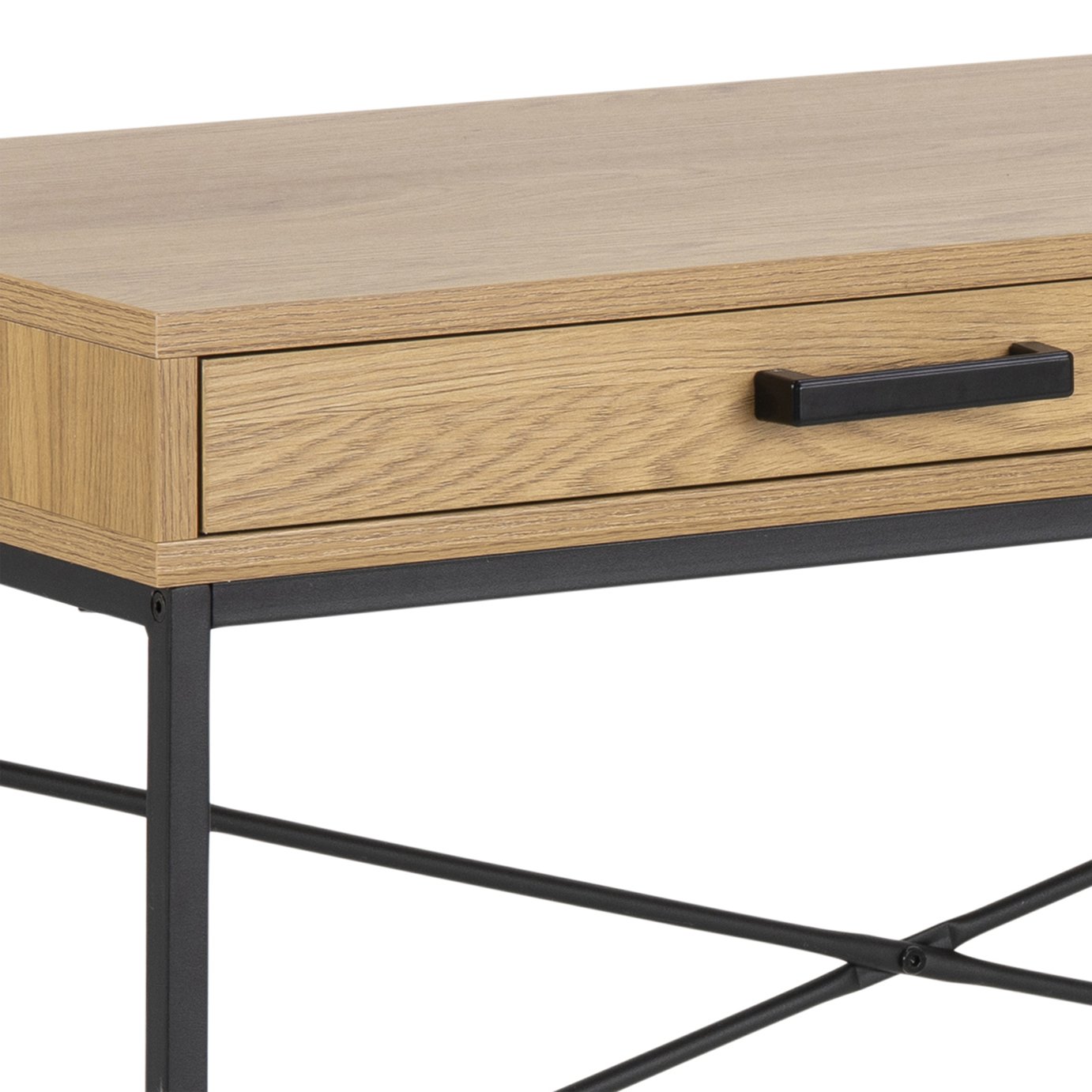 Furniture To Go Seaford 1 Drawer Office Desk - Light Wood