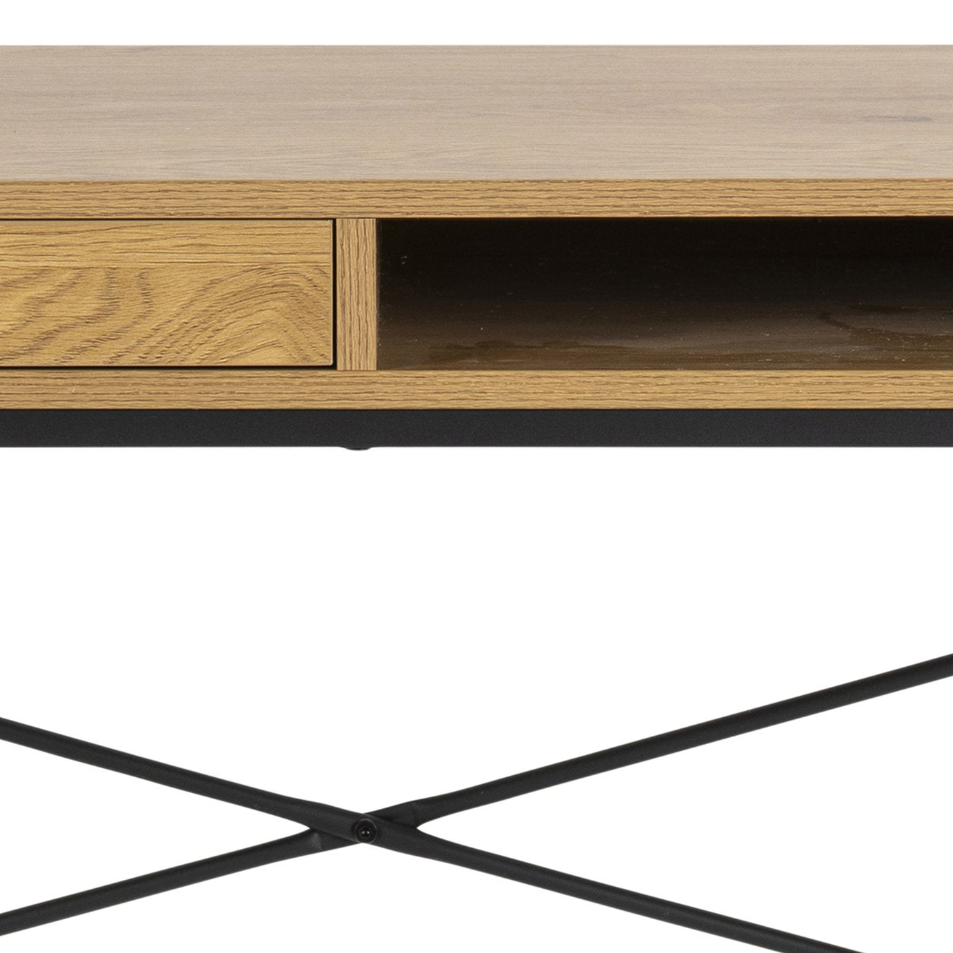 Furniture To Go Seaford 1 Drawer Office Desk - Light Wood