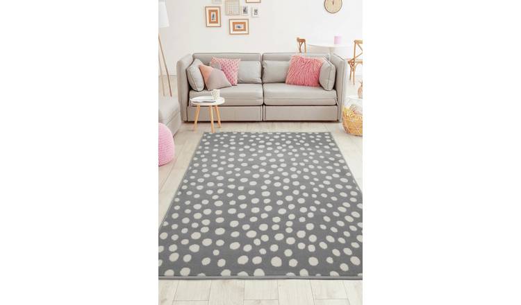 Homemaker Spot Grey Cut Pile Rug - 120x160cm