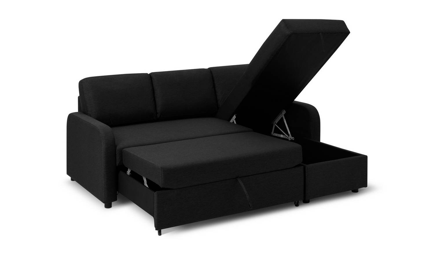Habitat Carter Fabric Right Hand Corner Sofa Bed - Charcoal