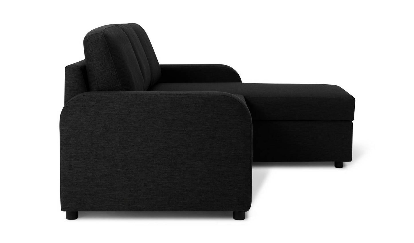 Habitat Carter Fabric Right Hand Corner Sofa Bed - Charcoal