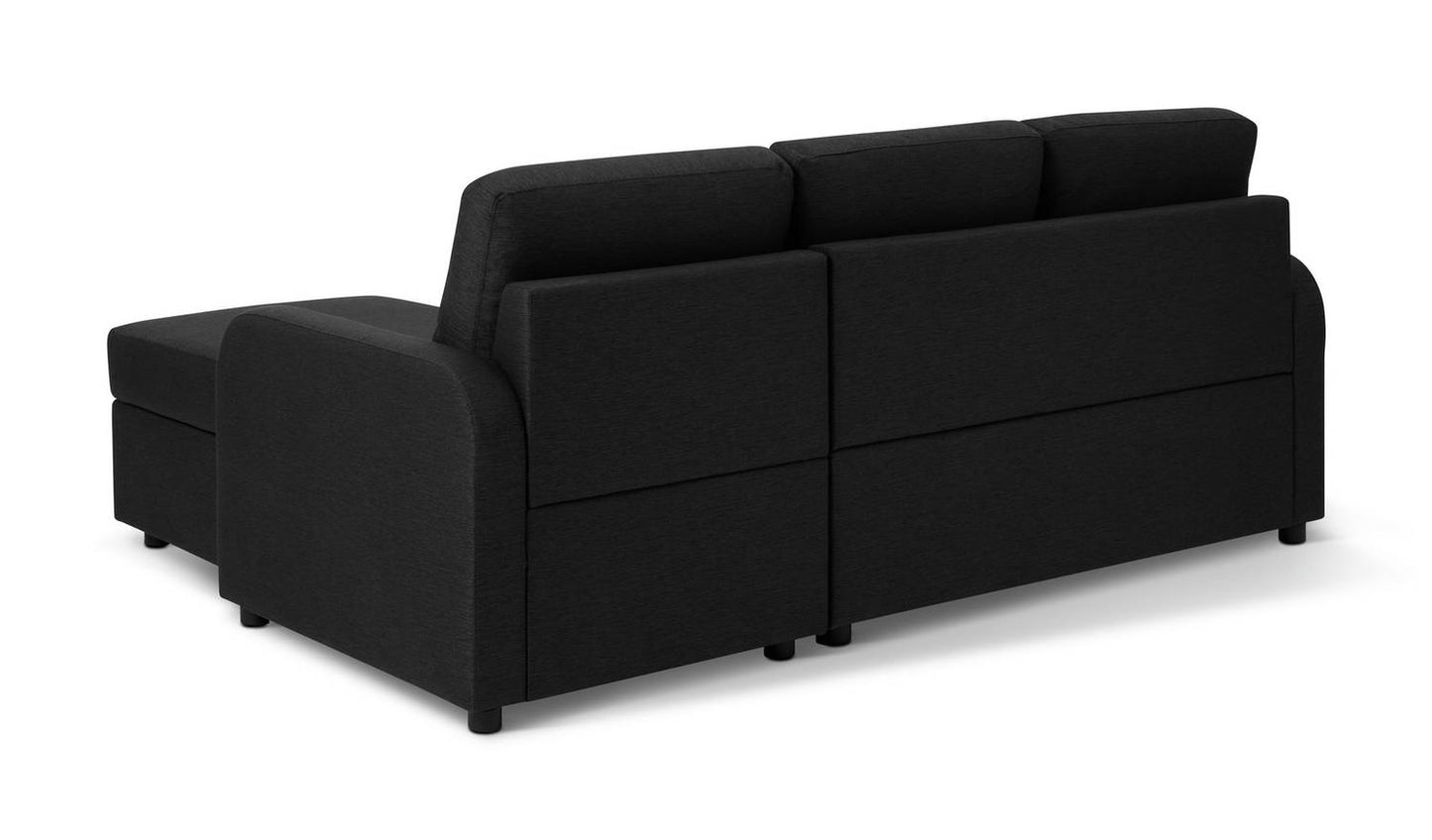 Habitat Carter Fabric Right Hand Corner Sofa Bed - Charcoal