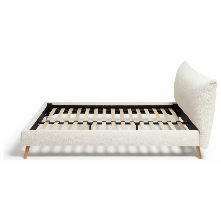 Habitat Marshmallow Double Boucle Bed Frame - White