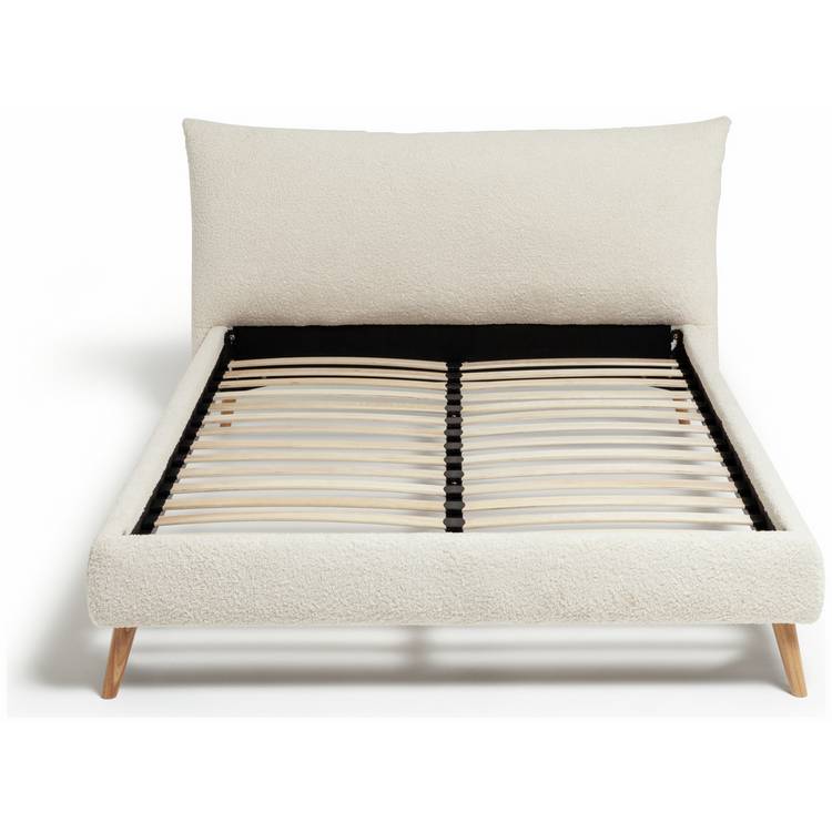 Habitat Marshmallow Double Boucle Bed Frame - White