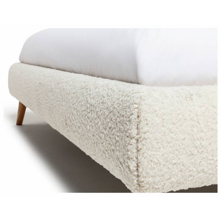 Habitat Marshmallow Double Boucle Bed Frame - White