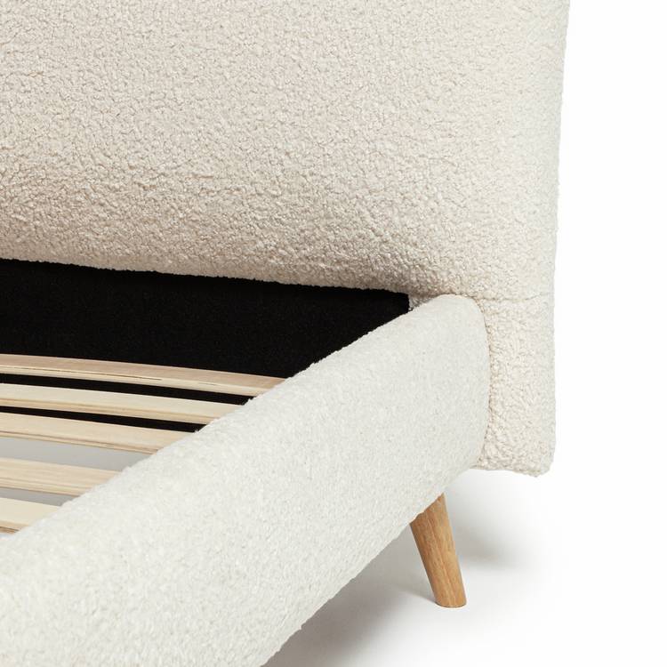Habitat Marshmallow Double Boucle Bed Frame - White