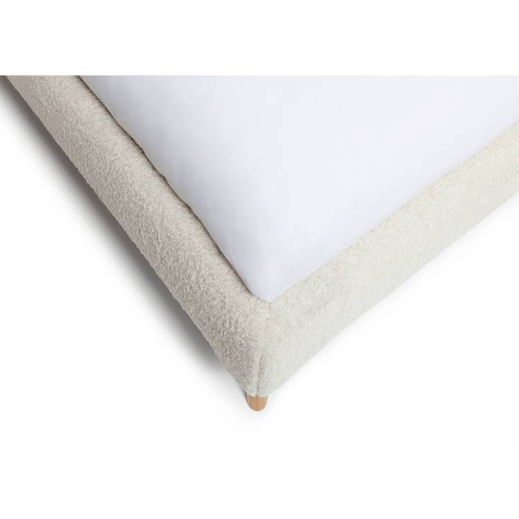 Habitat Marshmallow Double Boucle Bed Frame - White