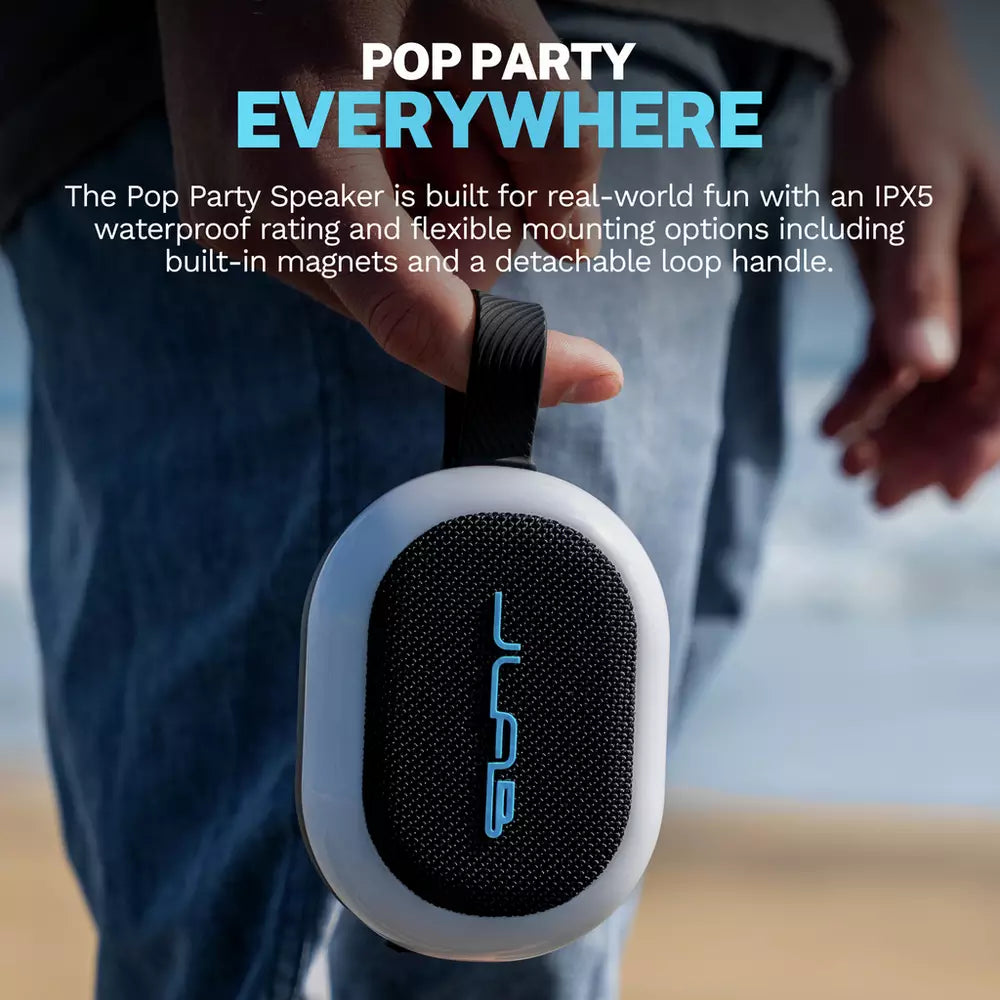 JLab Pop Party Ultra-Portable Bluetooth Speaker - Black