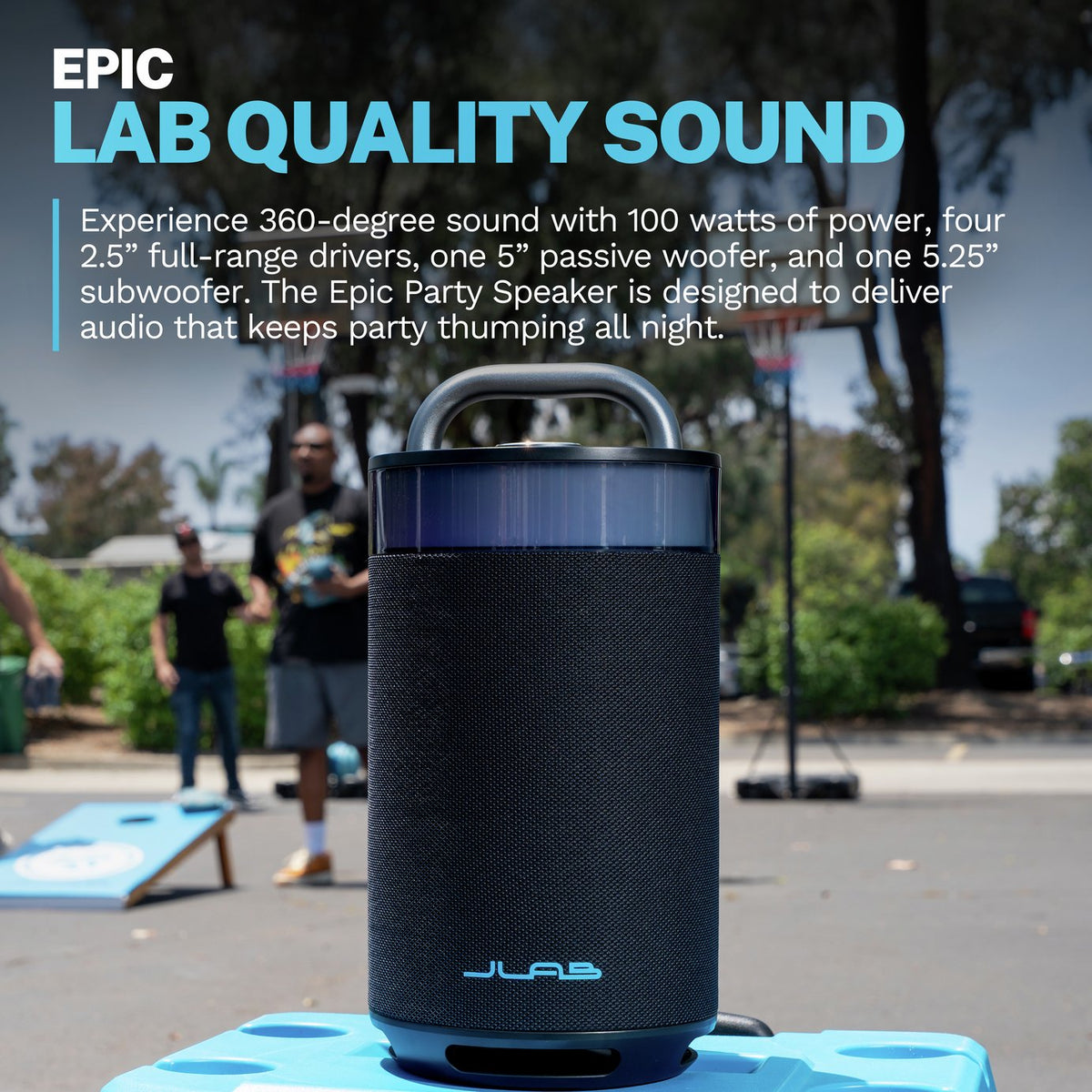 JLab Epic Party Portable Bluetooth Speaker - Black