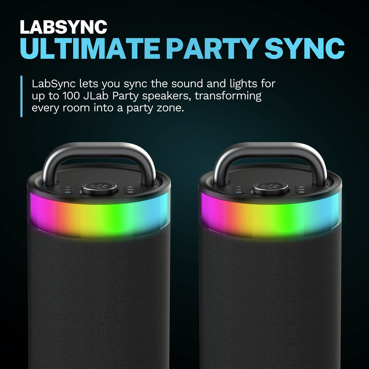 JLab Epic Party Portable Bluetooth Speaker - Black