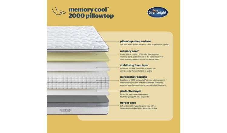 Silentnight Memory Cool 2000 Pocket Sprung Mattress